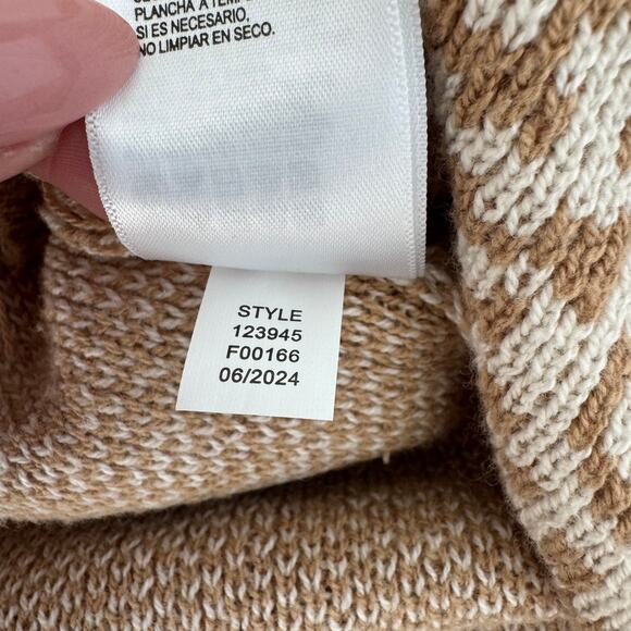 Lucky Brand Fringe Boho Western Shawl Collar Jacquard Knit Cardigan NWT XS - Picture 12 of 12